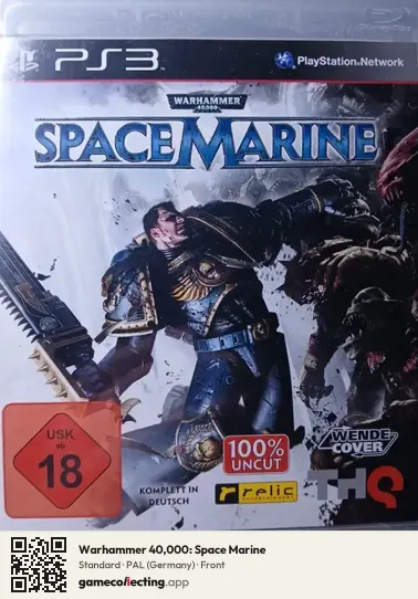 Warhammer 40,000: Space Marine PlayStation 3, Germany box front