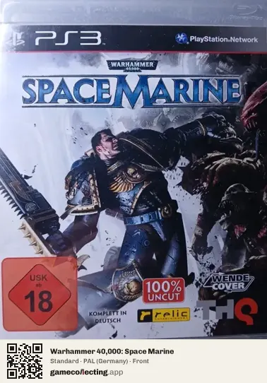 Warhammer 40,000: Space Marine PlayStation 3, Germany box front