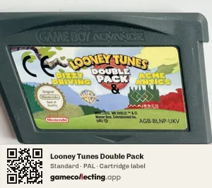 Looney Tunes Double Pack Game Boy Advance, PAL cartridge label