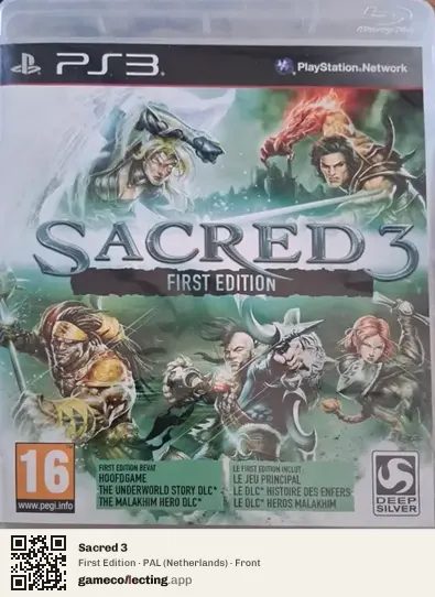 Sacred 3 PlayStation 3, Netherlands box front