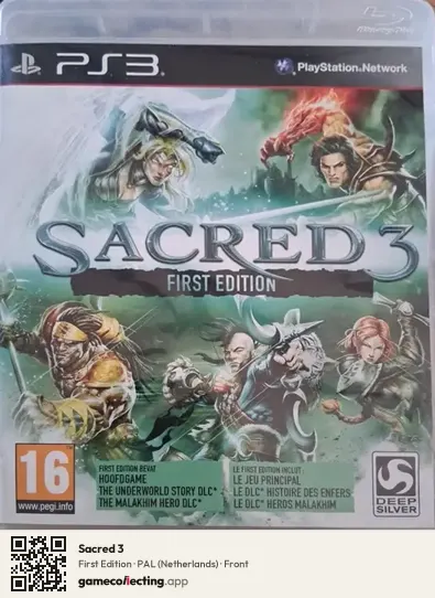Sacred 3 PlayStation 3, Netherlands box front