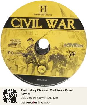 The History Channel: Civil War - Great Battles Computer, PAL disc