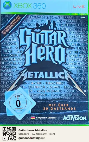 Guitar Hero: Metallica Xbox 360, Germany box front
