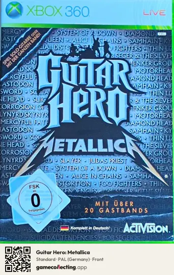 Guitar Hero: Metallica Xbox 360, Germany box front