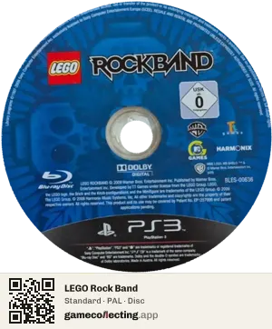 LEGO Rock Band PlayStation 3, PAL disc