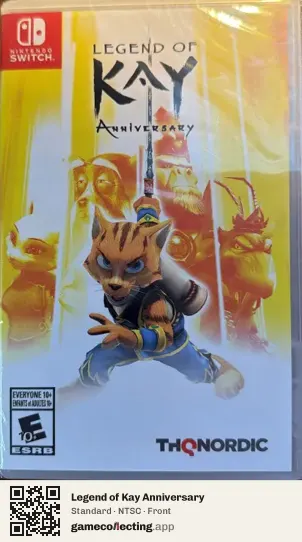 Legend of Kay Anniversary Nintendo Switch, NTSC box front