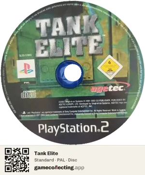 Tank Elite PlayStation 2, PAL disc
