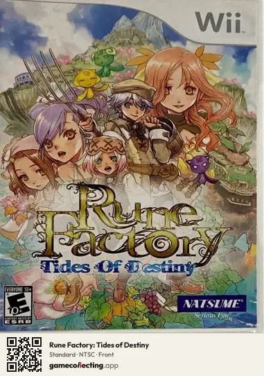 Rune Factory: Tides of Destiny Nintendo Wii, NTSC box front