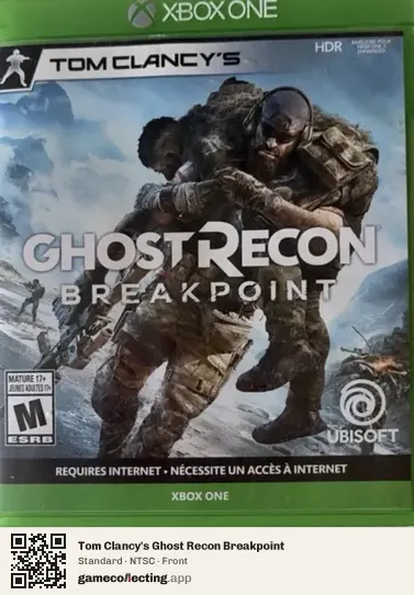 Tom Clancy's Ghost Recon Breakpoint Xbox One, NTSC box front