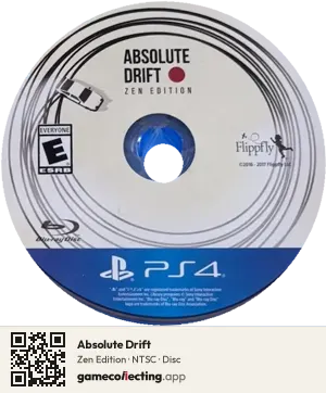 Absolute Drift PlayStation 4, NTSC disc