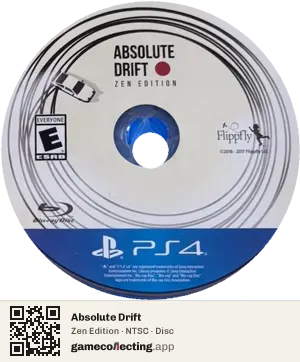 Absolute Drift PlayStation 4, NTSC disc