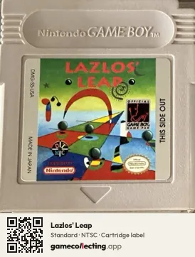 Lazlos' Leap Game Boy, NTSC cartridge label