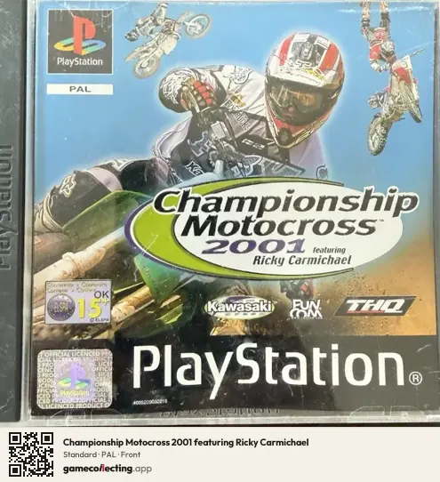Championship Motocross 2001 featuring Ricky Carmichael PlayStation, PAL box front