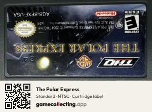 The Polar Express Game Boy Advance, NTSC cartridge label