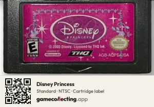 Disney Princess Game Boy Advance, NTSC cartridge label