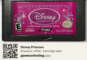 Disney Princess Game Boy Advance, NTSC cartridge label