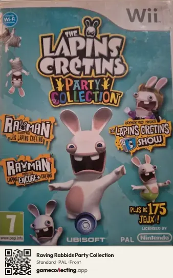 Raving Rabbids Party Collection Nintendo Wii, PAL box front