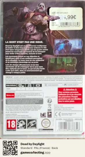 Dead by Daylight Nintendo Switch, France box back