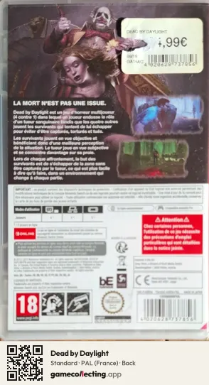 Dead by Daylight Nintendo Switch, France box back
