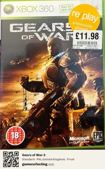 Gears of War 2 Xbox 360, United Kingdom box front
