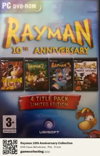 Rayman 10th Anniversary Collection Computer, PAL box front