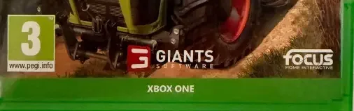 Farming Simulator 19, the PEGI square on its front