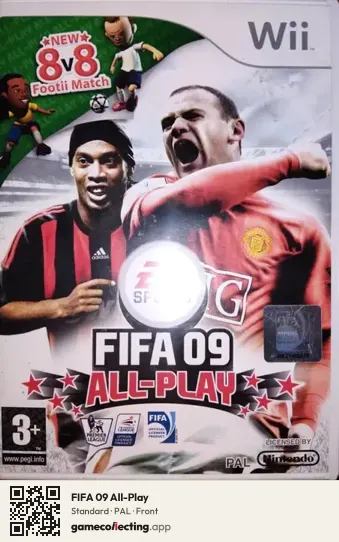 FIFA 09 All-Play Nintendo Wii, PAL box front