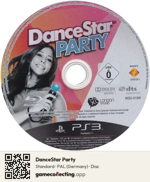 DanceStar Party PlayStation 3, PAL disc