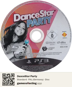 DanceStar Party PlayStation 3, PAL disc