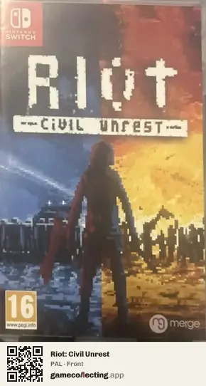 Riot: Civil Unrest Nintendo Switch, PAL box front