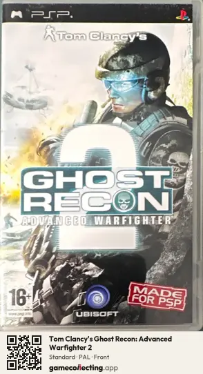 Tom Clancy's Ghost Recon: Advanced Warfighter 2 PlayStation Portable, PAL box front
