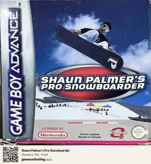 Shaun Palmer's Pro Snowboarder Game Boy Advance, PAL box front