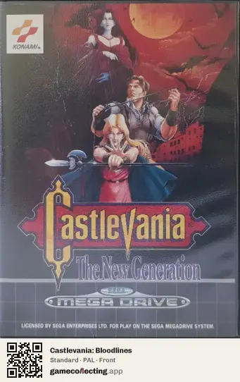 Castlevania: Bloodlines Sega Mega Drive / Genesis, PAL box front