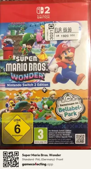 Super Mario Bros. Wonder Nintendo Switch 2, Germany box front