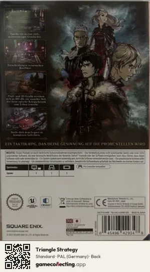 Triangle Strategy Nintendo Switch, Germany box back
