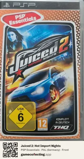 Juiced 2: Hot Import Nights PlayStation Portable, Germany box front