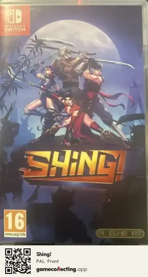 Shing! Nintendo Switch, PAL box front
