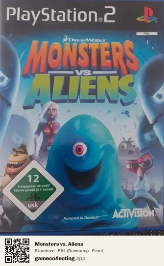 Monsters vs. Aliens PlayStation 2, Germany box front