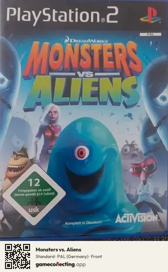 Monsters vs. Aliens PlayStation 2, Germany box front