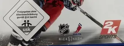 NHL 2K9, the USK square on its front