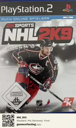 NHL 2K9 PlayStation 2, Germany box front