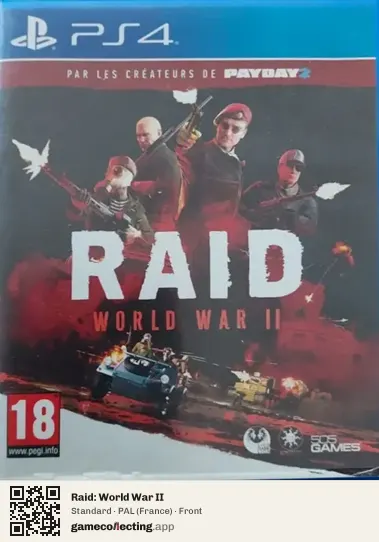 Raid: World War II PlayStation 4, France box front