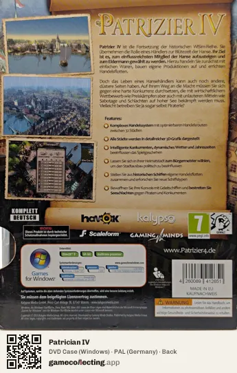 Patrician IV Computer, Germany box back