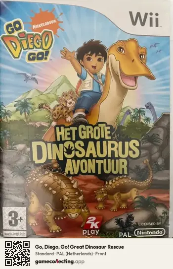 Go, Diego, Go! Great Dinosaur Rescue Nintendo Wii, Netherlands box front