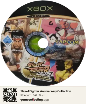 Street Fighter Anniversary Collection Xbox, PAL disc