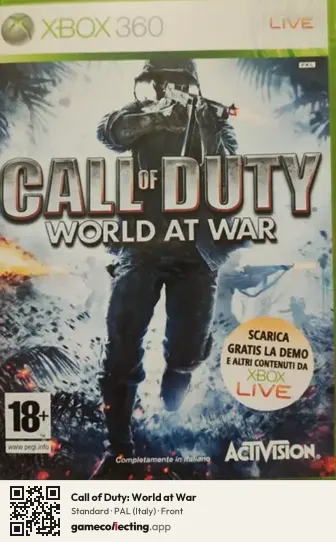 Call of Duty: World at War Xbox 360, Italy box front