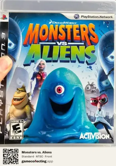 Monsters vs. Aliens PlayStation 3, NTSC box front