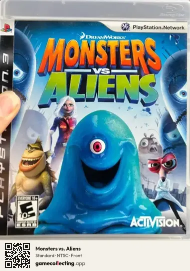 Monsters vs. Aliens PlayStation 3, NTSC box front