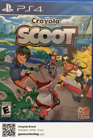 Crayola Scoot PlayStation 4, NTSC box front