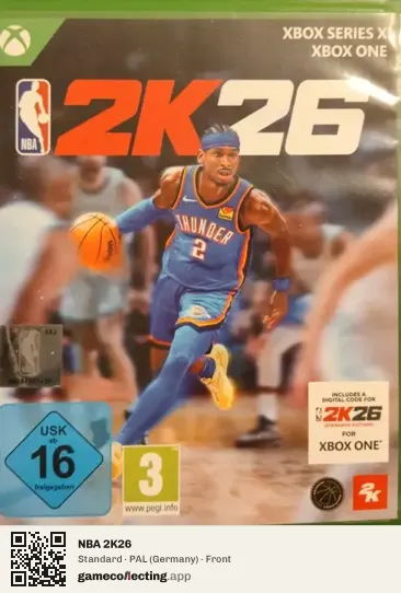 NBA 2K26 Xbox Series X, Germany box front